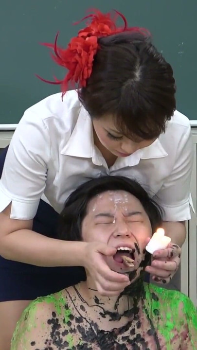 Masochistic man gets dominated by female as a wax doll in the classroom | Clip 1