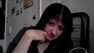 Goth cam meisje op webcam SFW