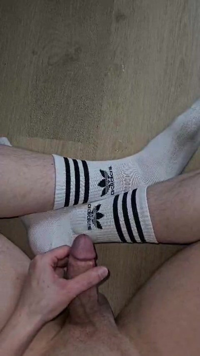 I cumming on my Adidas Socks