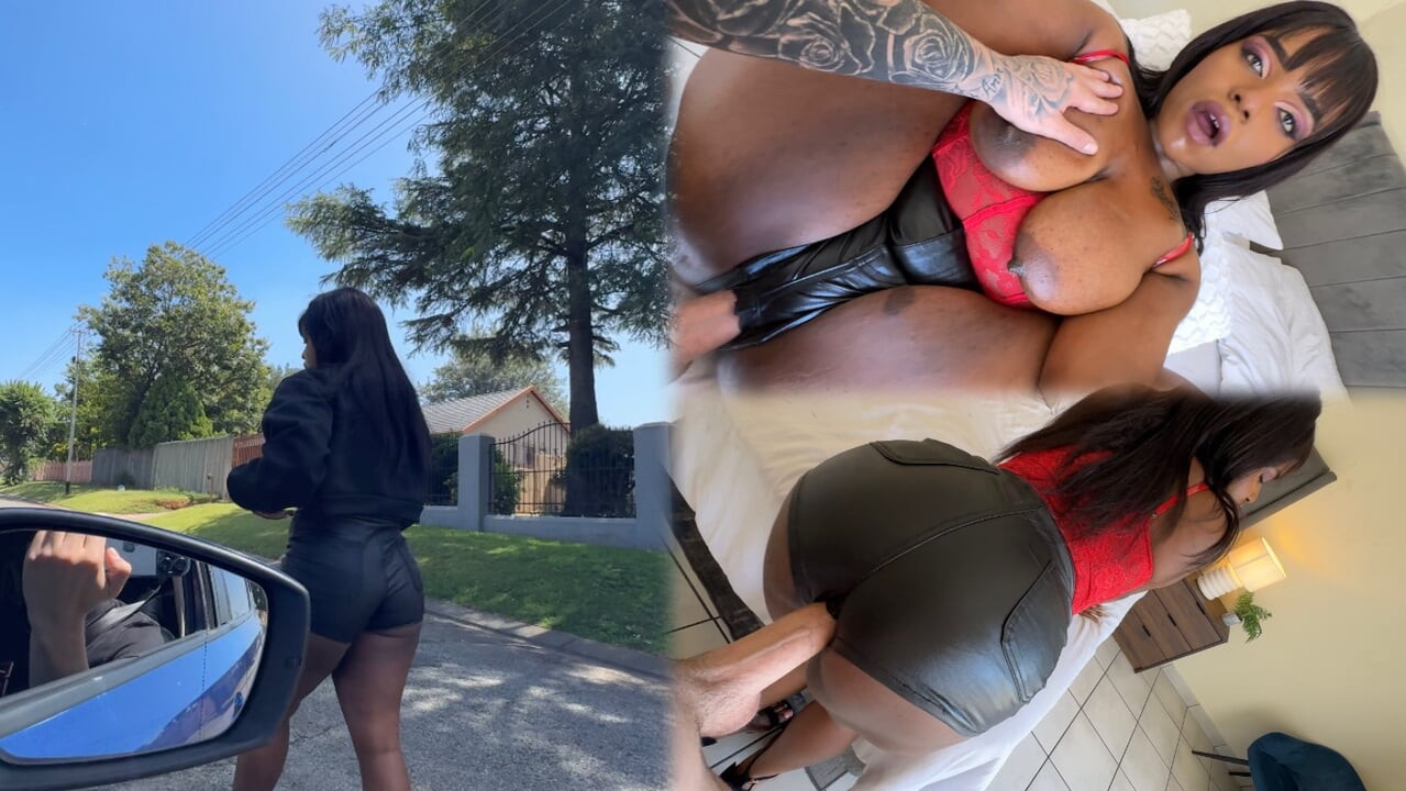 Busted a Nut on a Thick Black Girls Leather Shorts