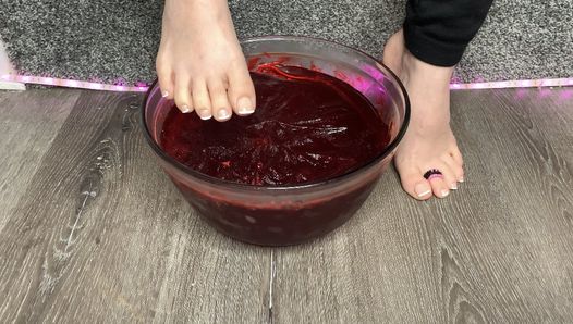 ASMR Gelatin Food Foot Play