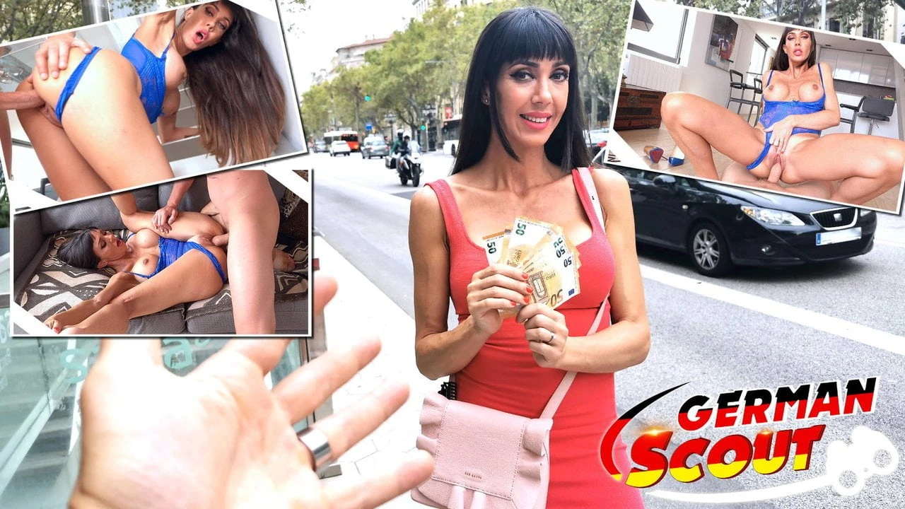 德国童子军 - 健美的熟女sofia在街头选角时被捡起并性交