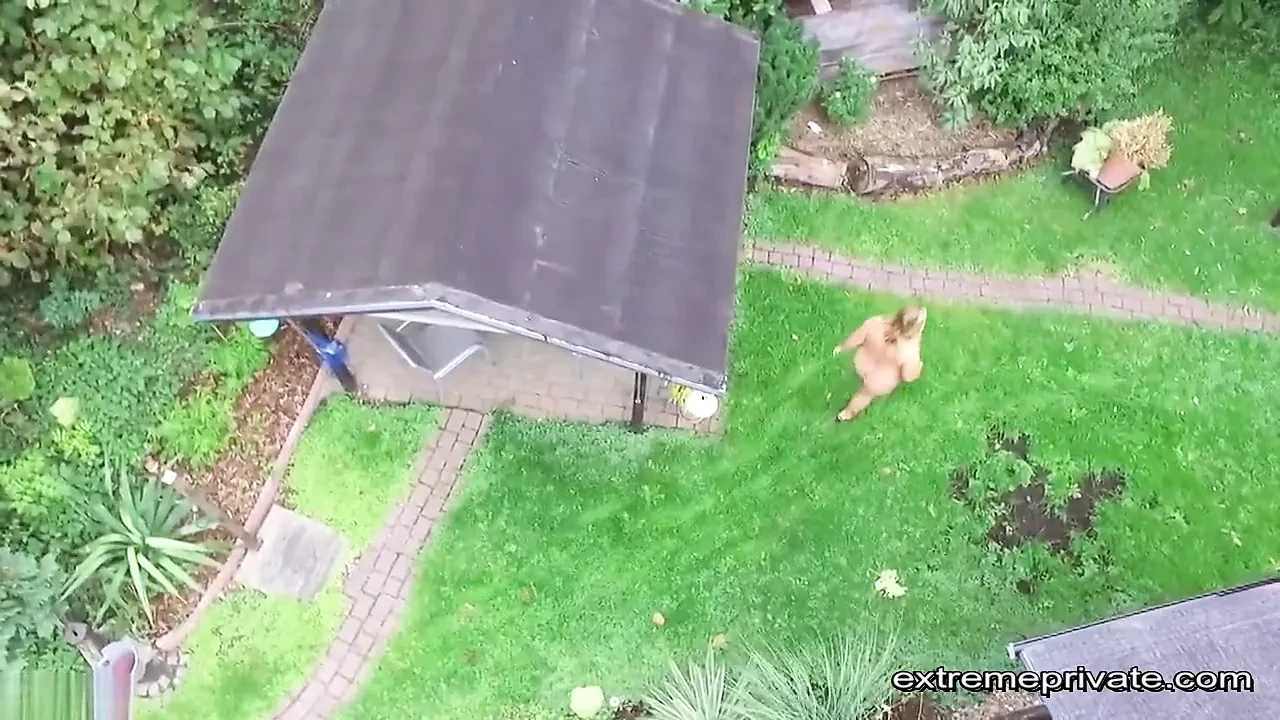my nudist stepmom in our garden