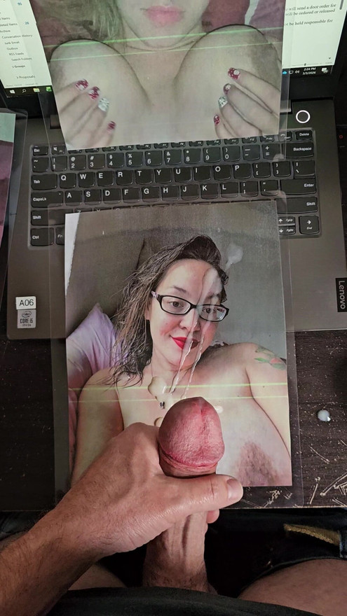 Horny Cock Cum tribute to sexy lips, & moaning.