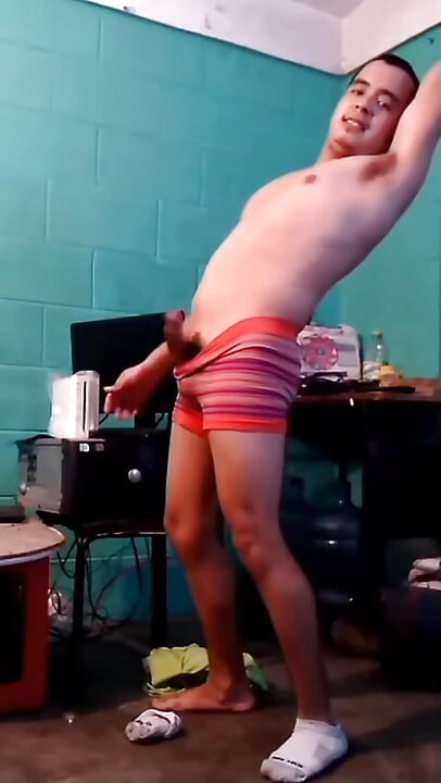 Jesus in boxer touching his penis
