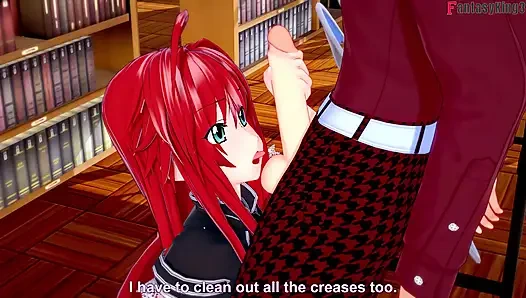 Seks rias gremory di perpustakaan - serial dxd ntr madness