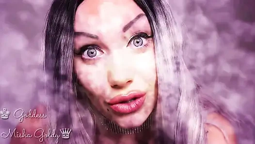 ASMR и зрительный контакт! Загипнотизирована и не разрешается кончить!