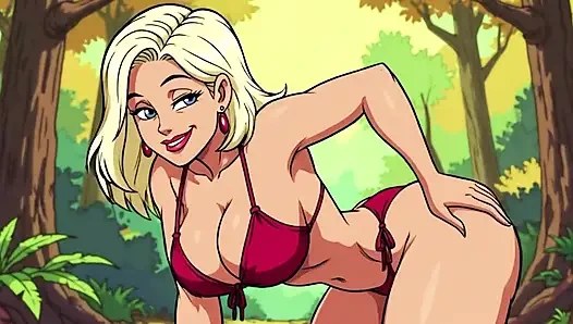 Godaan belahan dada cewek ai di luar ruangan