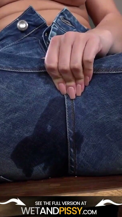 Peeing Her Pants - Hot blonde gets wet during pussy play | Clip 1