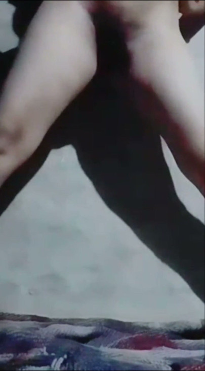 The hot girl is having a lot of fun while masturbating, pressing her breasts and caressing her nipples, she is getting orgasm an | Clip 2