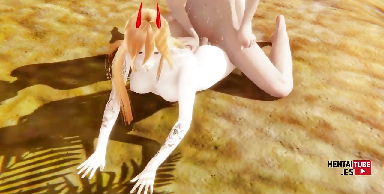 Motorsåg Man Hentai - Makt knullad på stranden - Asiatisk japansk manga anime porr