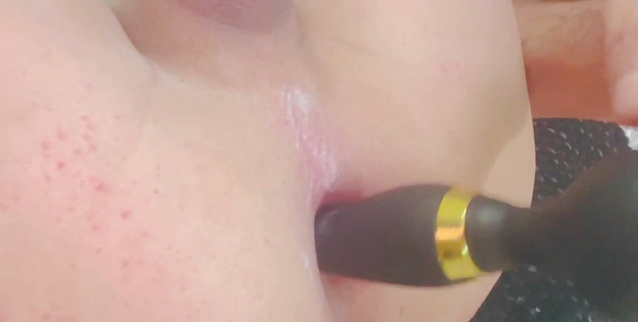 Playing with my new dildo