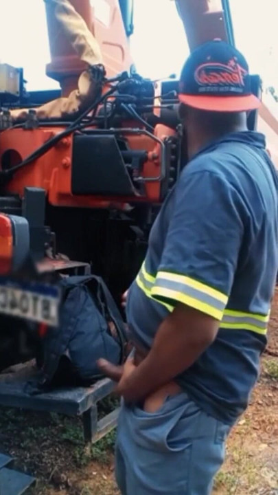 Masturbating on the Construction Site behind the Truck | Clip 1