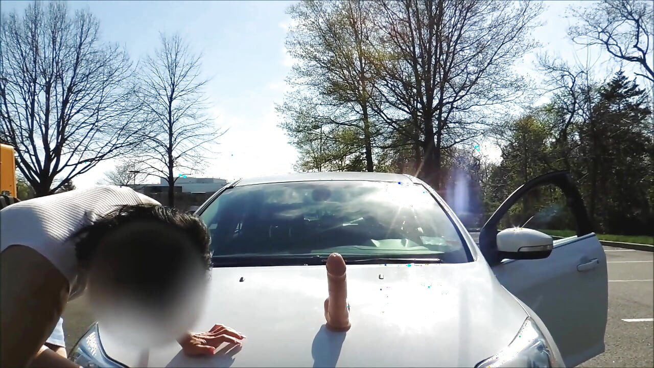 Car Hood Dildo Fuck