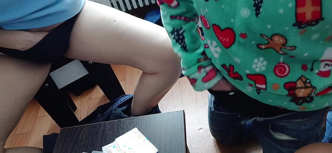 The strip card game got us so excited that we couldn't resist having a threesome