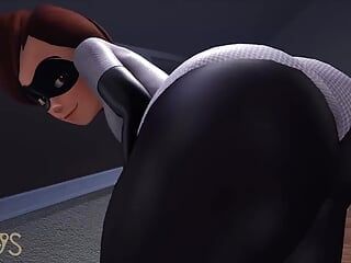 Lustvolle MILF im sexy schwarzen Overall, posiert für ihre Kamera