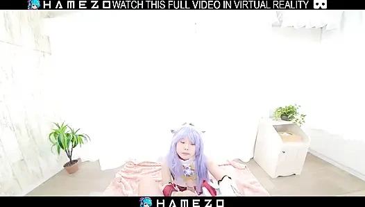 Cocona himekawa si gadis seksi jepang lagi muasin pacarnya,dalam vr.