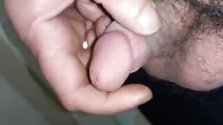 Old man masturbating old penis