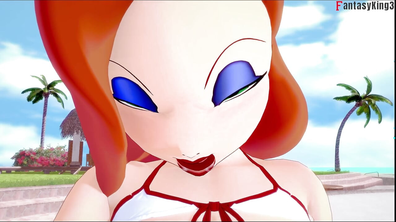 Jessica Rabbit follada en público piscina