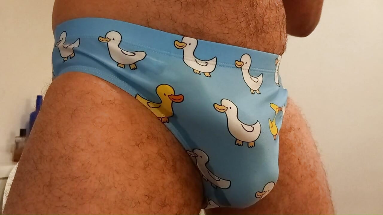 Speedo cum. Rubbing, vibrating, masturbating small penis bulge in speedo, swim trunks, brief. Please humiliate in the comments.