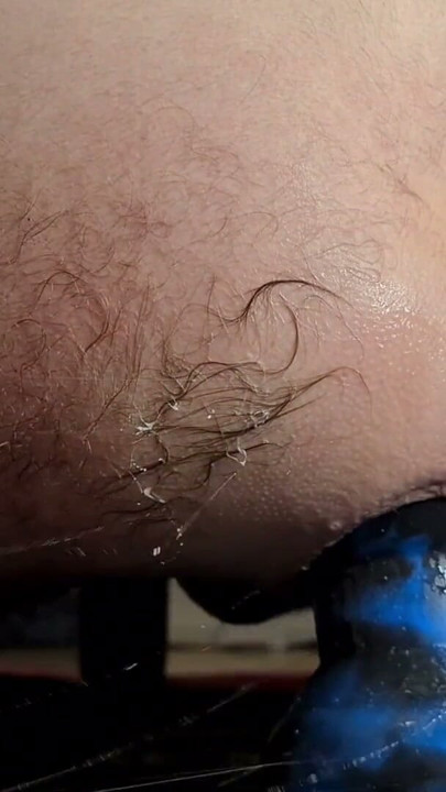 Extreme anal stretching with my huge blue egg plug | Clip 1