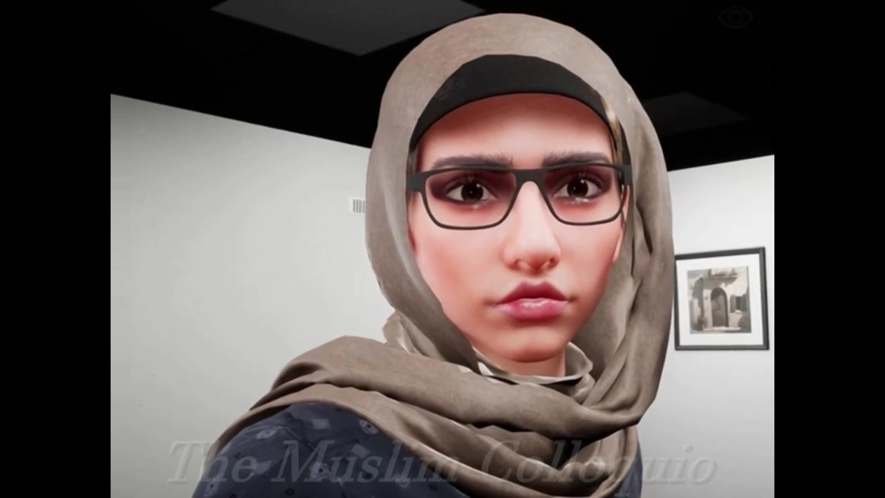 ヒジャブを着用したムスリムの少女へのインタビュー