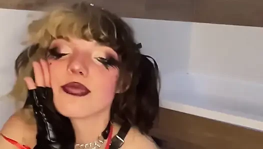 Cute Teen in Black Lingerie