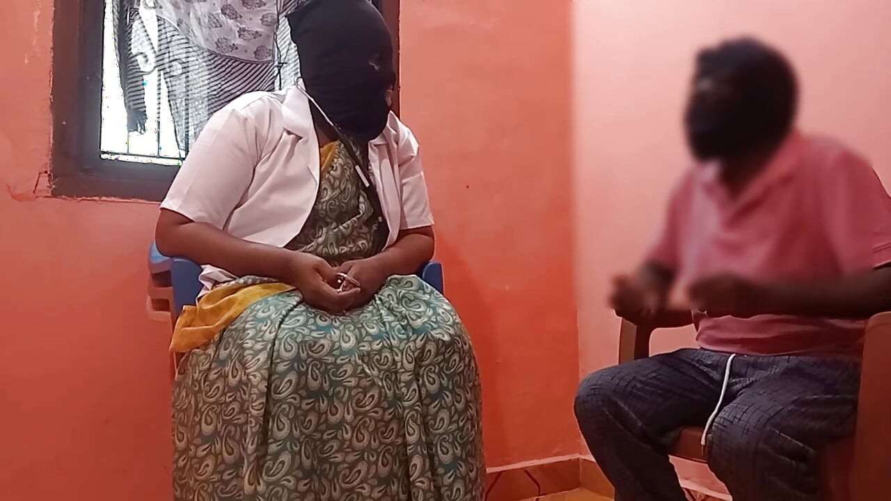 Doutor, paciente a falar de sexo quente na clínica