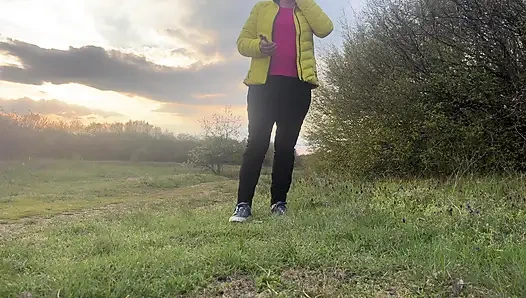 The Anal Granny Outdoors!!!