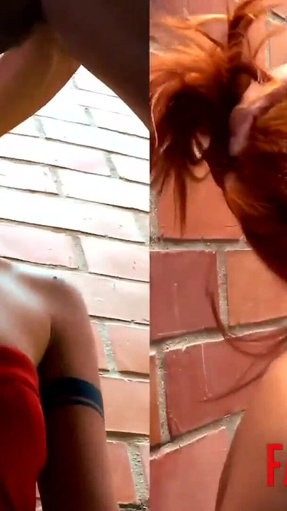 Petite Latina Cutie Swallows BWC While Pinned To The Wall | Clip 2