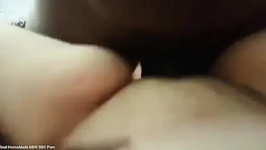 Pounding Polish SSBBW missionary legs up grabbing on jer belly