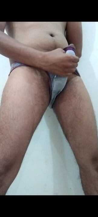 7inchesind Love His Aunty's Panty Jerking His dick in Panty