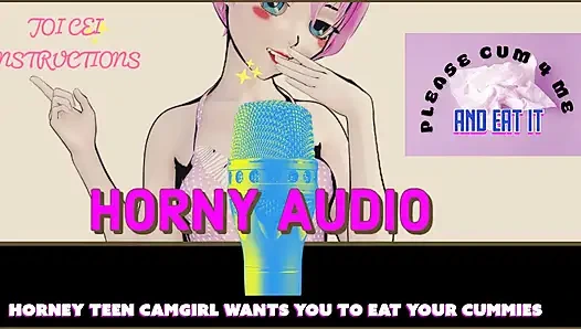 Horny teen camgirl wants you to eat your cummis JOI CEI cumcountdown included