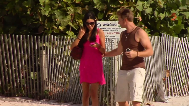 Young man looks for fuck on the street until he finds a hot brunette and takes her home
