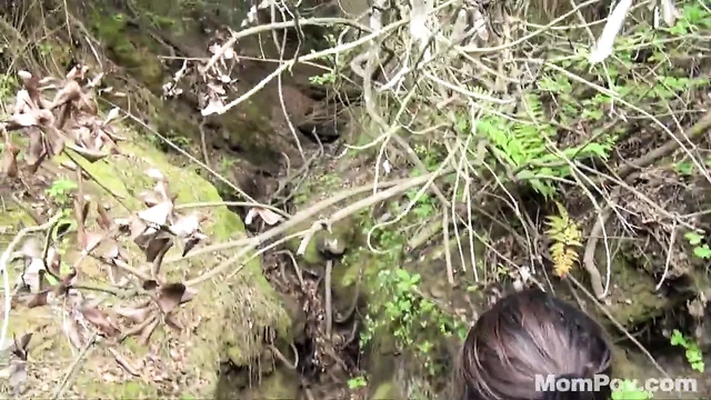 Milf fucked in the wood