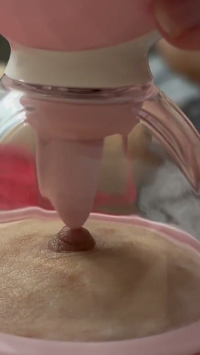 the guy didn't agree to suck my breasts, and I used a vacuum nipple vibrator | Clip 1