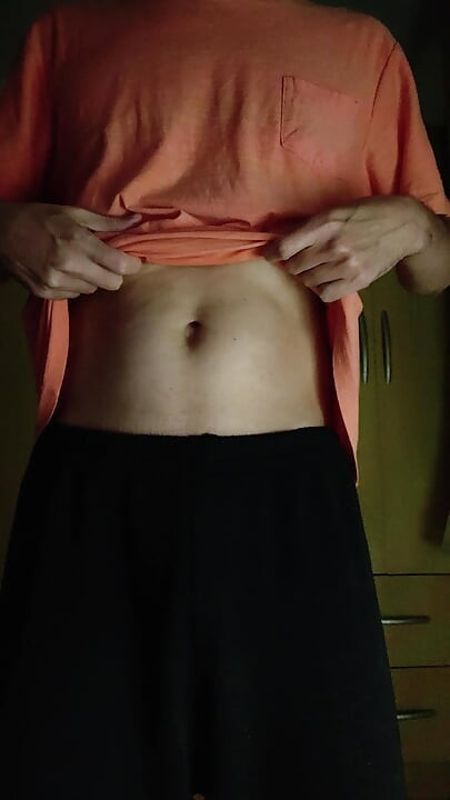I waited for mom to go to the bedroom to strip you