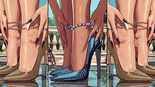 High-Heels get cum from alle sites an will be licked by hot anime girls Chapter 2