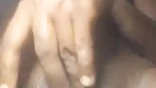 Elegant girl masturbates