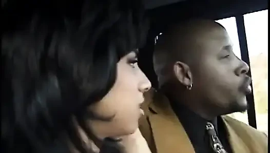 Luxurious tattoed ebony babe gets her wide asshole fucked and mouth full of cum