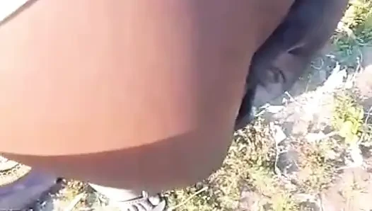 African amateur naked in the bush