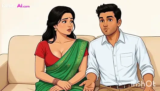 Soft Indian Skin Under His Touch While He Takes Care of Everything -AI Generated