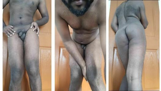 Mijn sexy naakte buik en kont schuddende dansvideo Mallu Kerala Indische jongen homodans