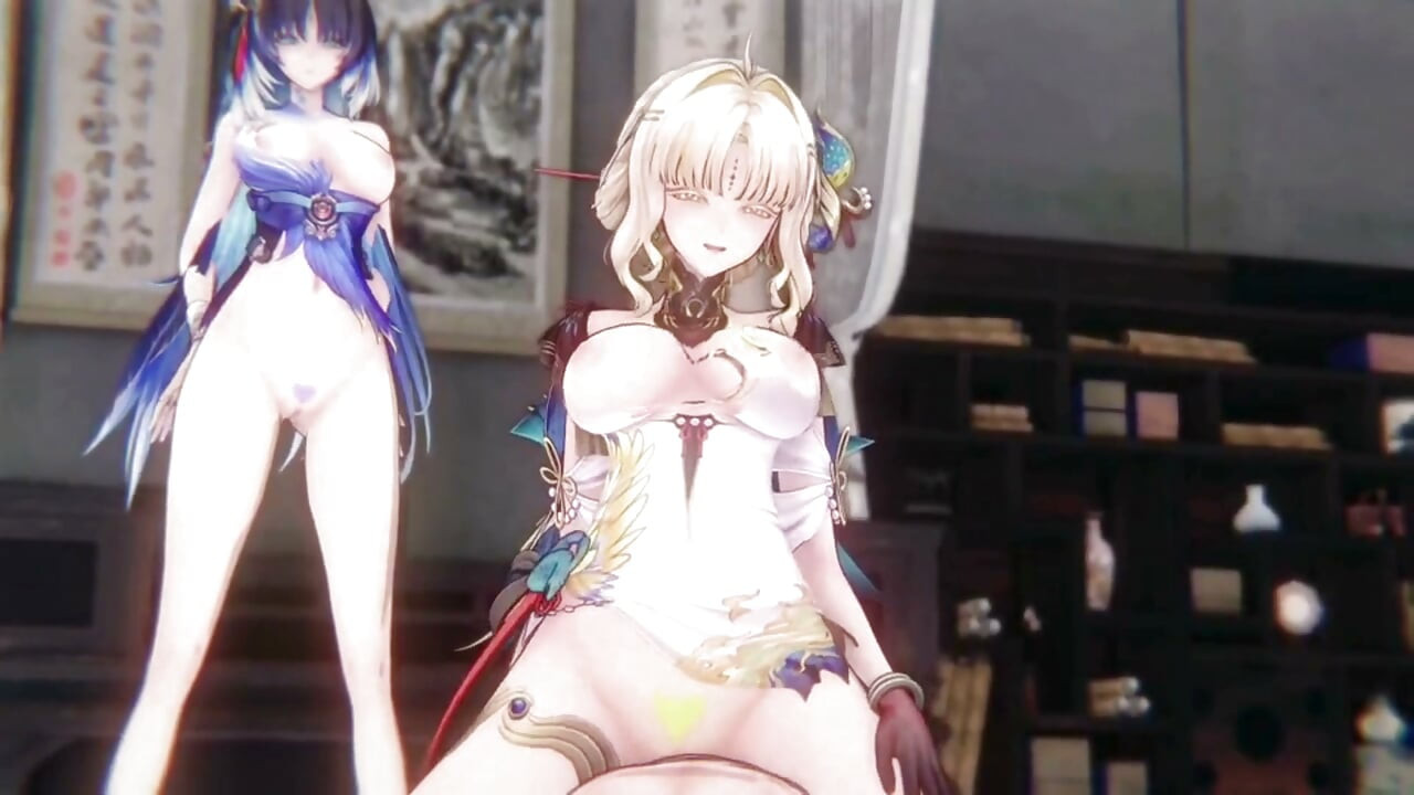 Wuthering Waves - Yangyang & Suisui Get Close with Rover 3D Hentai Animation