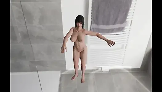 trans beauty joins two busty mature women for strap session group climax