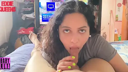 Puta Argentina Babyluna939 Sucks My Dick Gives Me a Handjob with My Tits Until I Run Out of Milk and