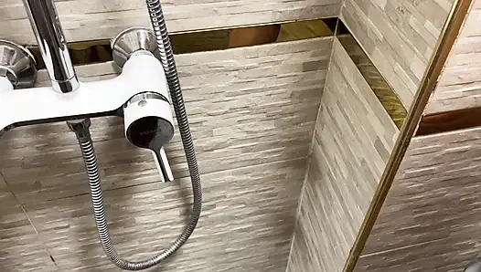 Naked and Wet Zara Charm Enjoying a Hot Hotel Shower
