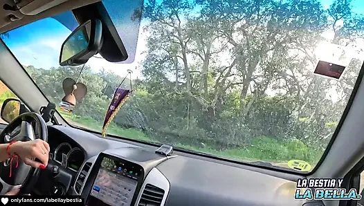 18-year-old Woman;driving Her Car While Her Vagina Vibrates We End up Fucking Anal in Public Hot!!!
