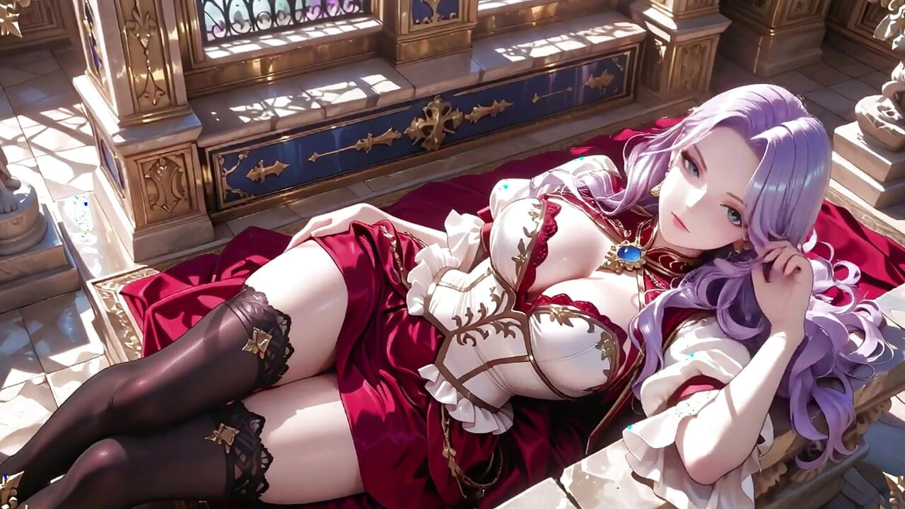 Lazy Coronation on the Golden Throne, Red & White Haute Couture is Insane!