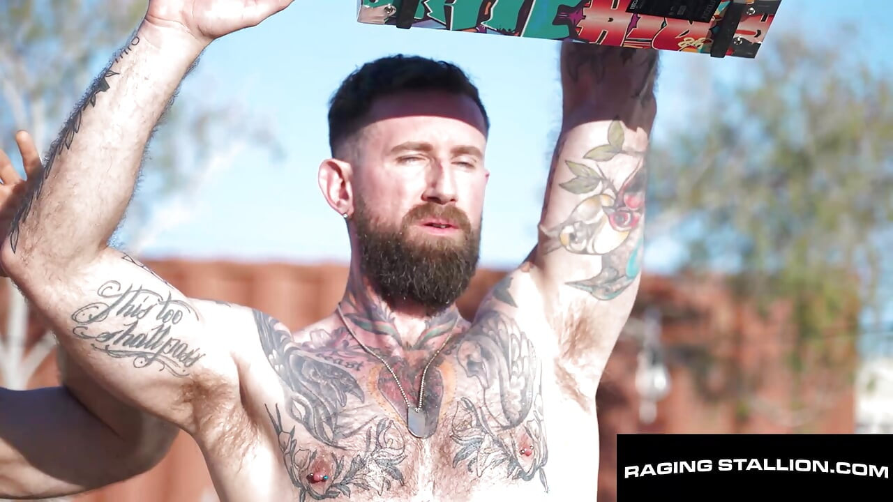RAGING STALLION - Officer Brogan Turns Trailer Park Into Wild 7-Man Bareback Orgy